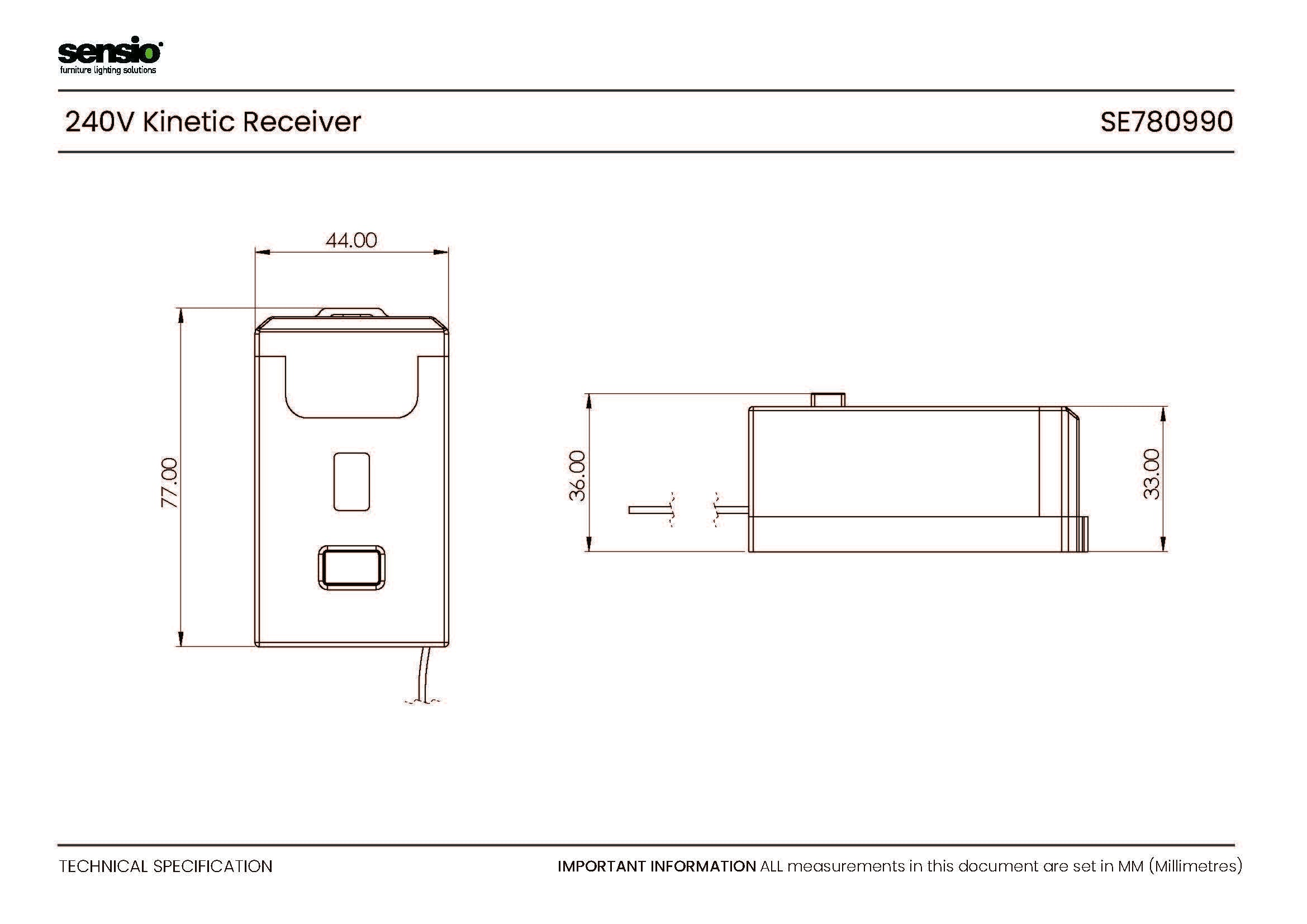 WiFi Smart Kinetic Receiver
