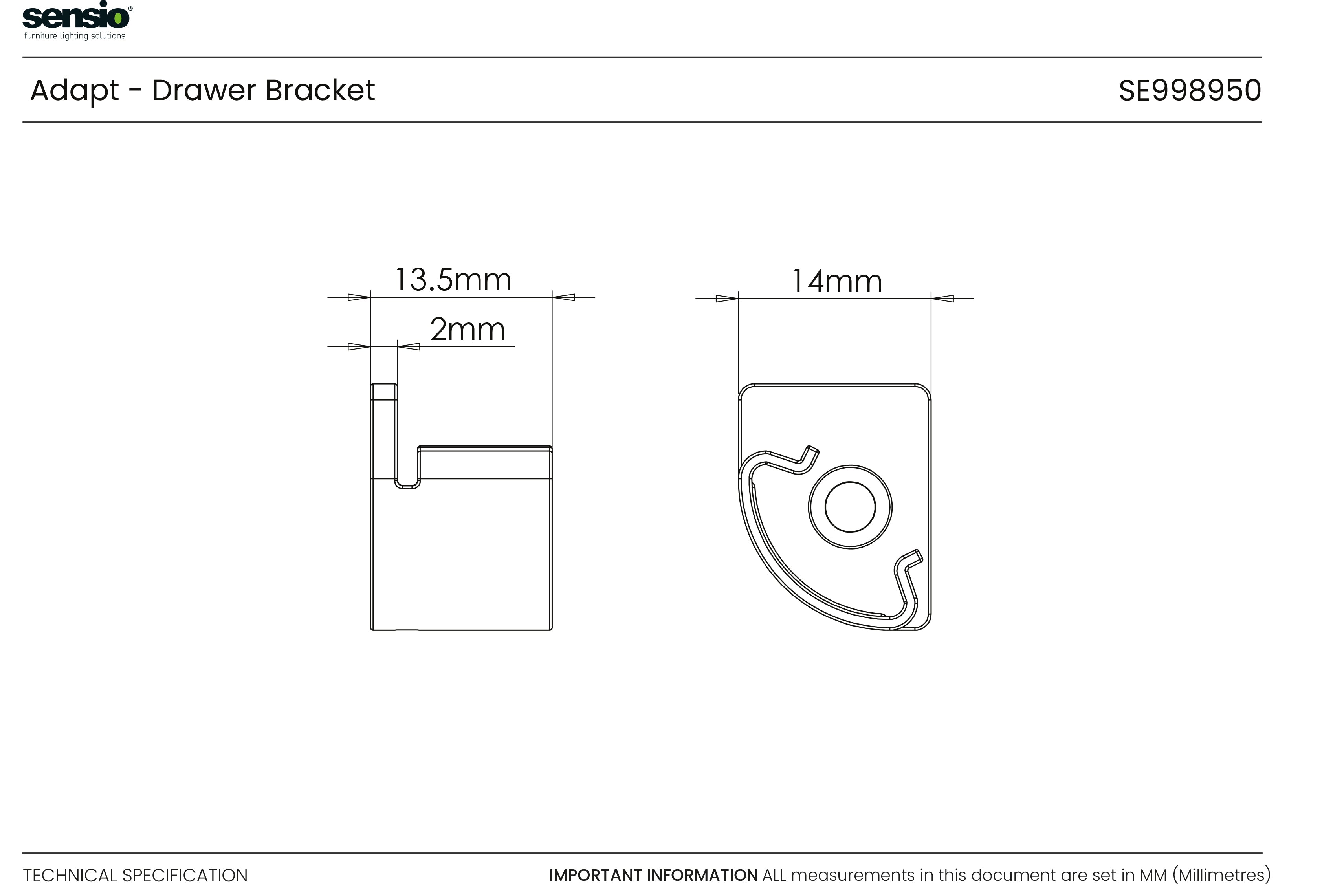 Adapt Drawer Bracket Set