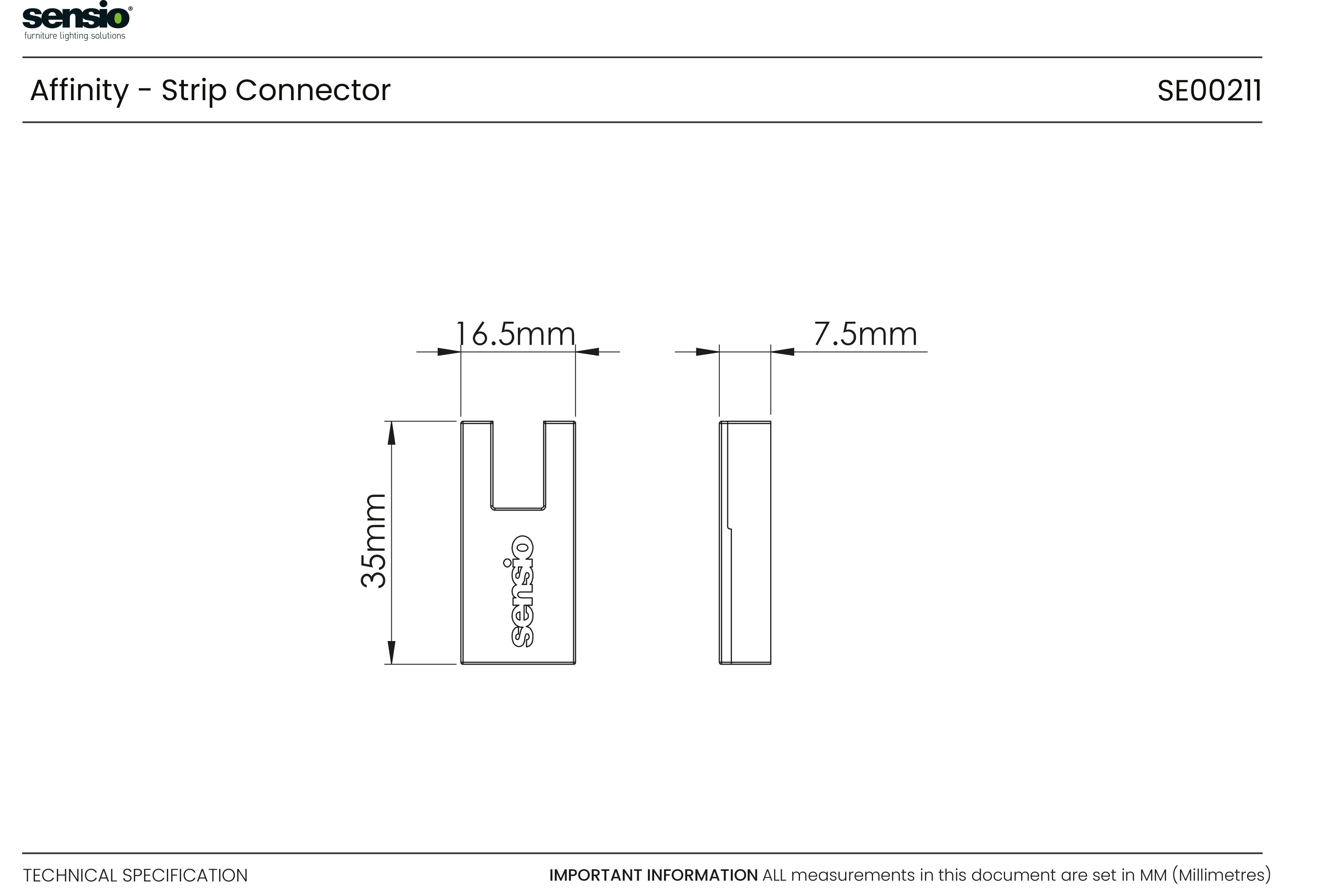 Affinity - Conector de tira flexible