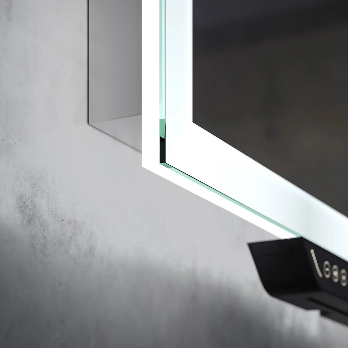 Luka LED bathroom mirror with Bluetooth speakers and Alexa