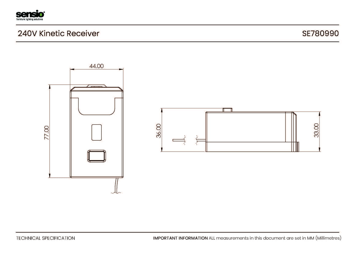 Technical drawing for WiFi Smart Kinetic Receiver