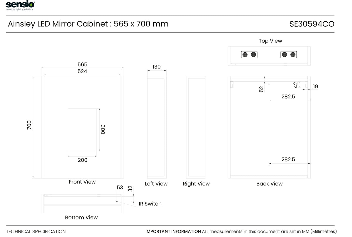 Technical drawing for Ainsley