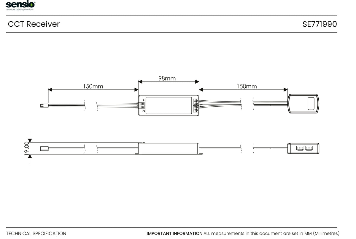 Technical drawing for Receptor CCT