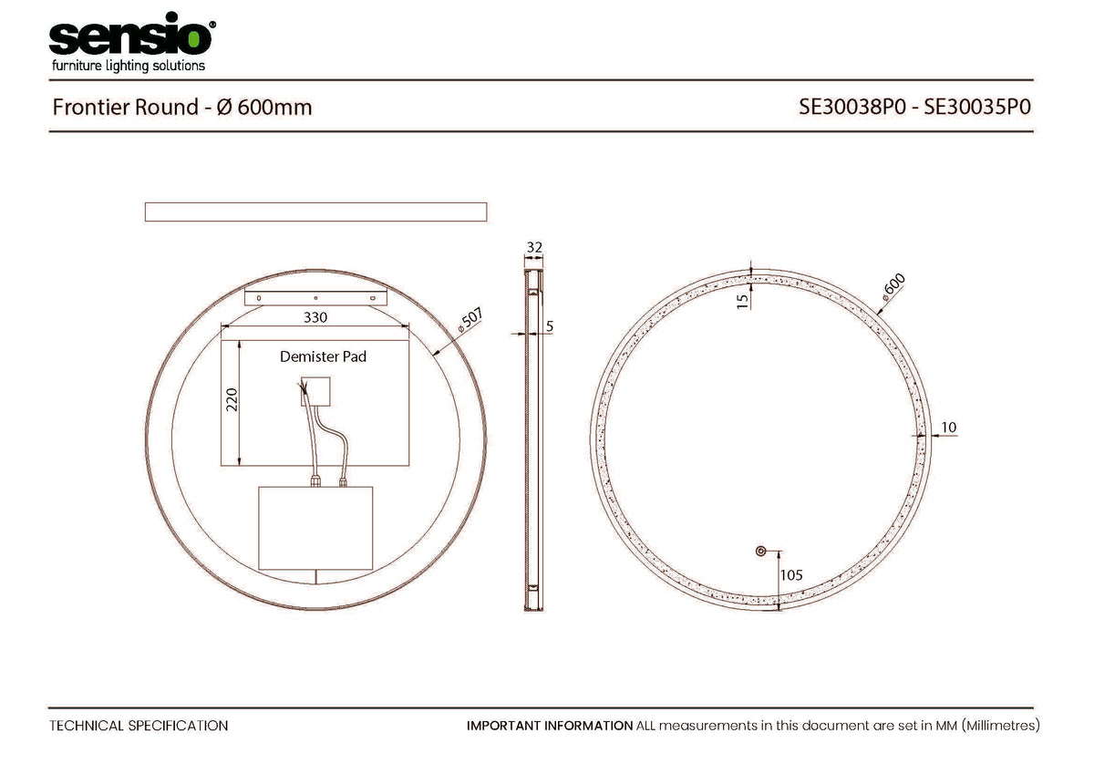 Technical drawing for Frontier Round