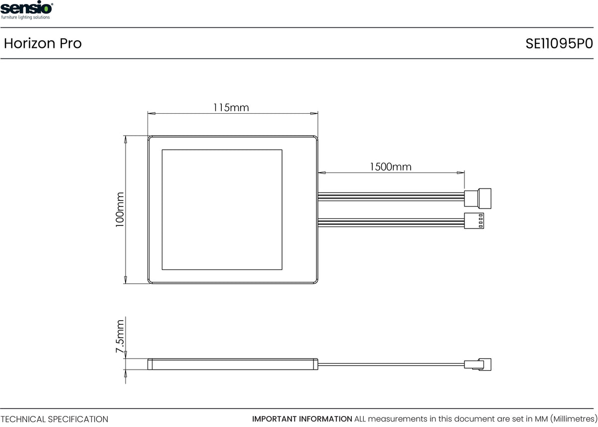 Technical drawing for Horizon Pro™