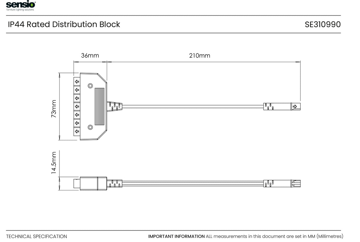 Technical drawing for IP44 Driver Port Expander