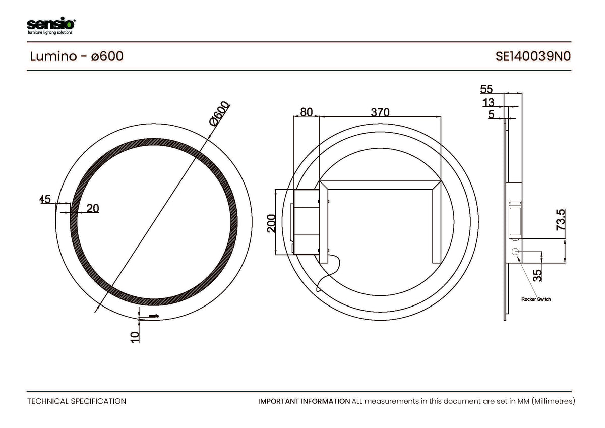 Technical drawing for Lumino Redondo
