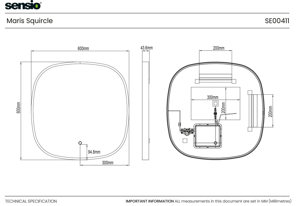 Technical drawing for Maris Cuadrado Blando