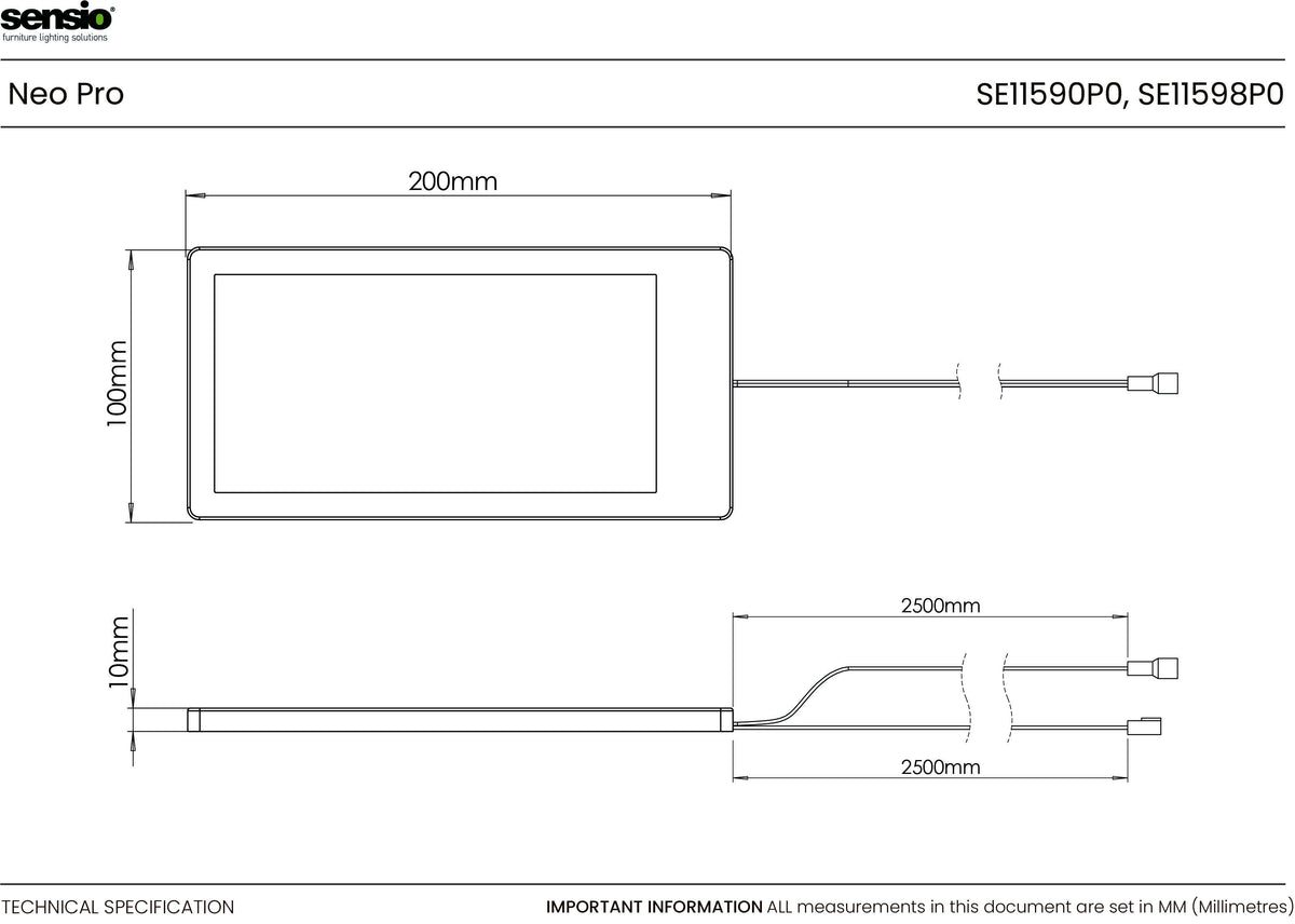 Technical drawing for Neo Pro™