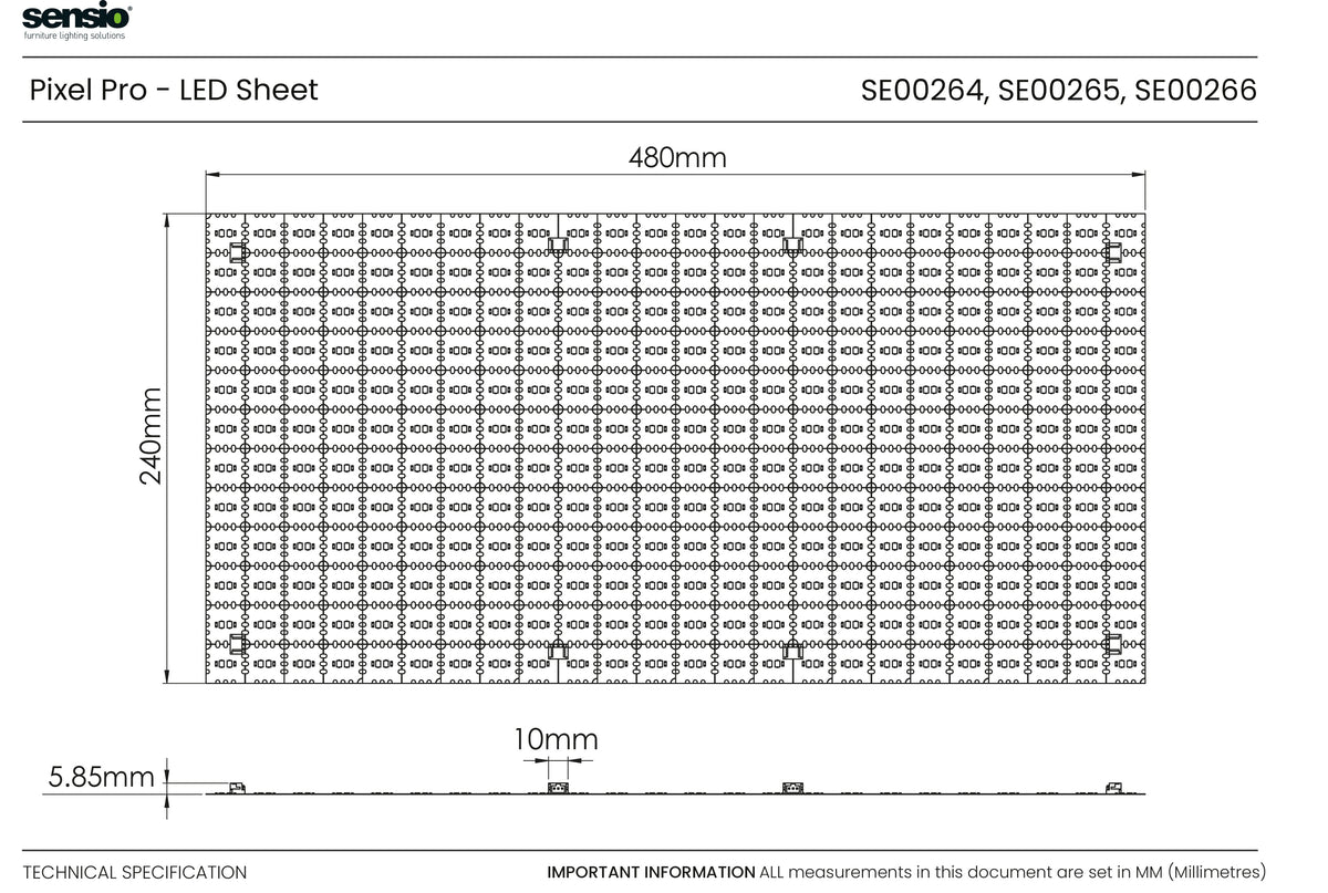 Technical drawing for Pixel Pro™