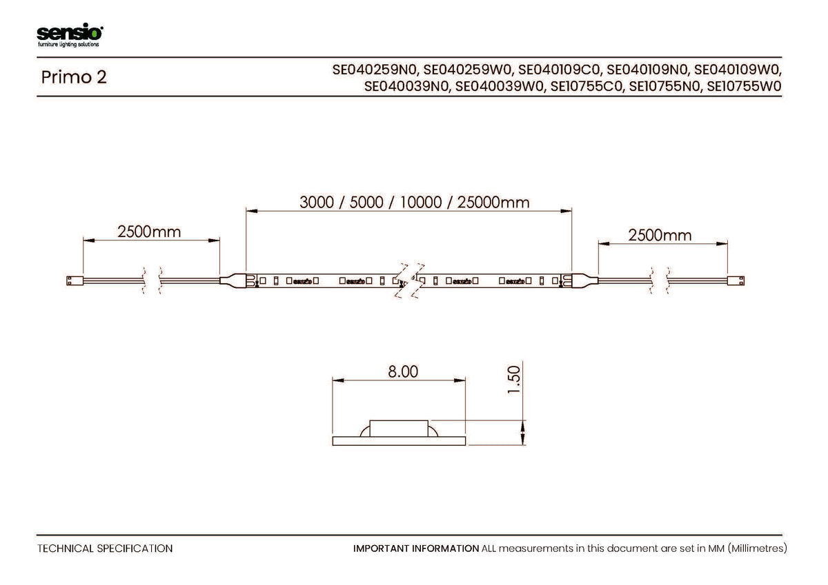 Technical drawing for Primo 2™