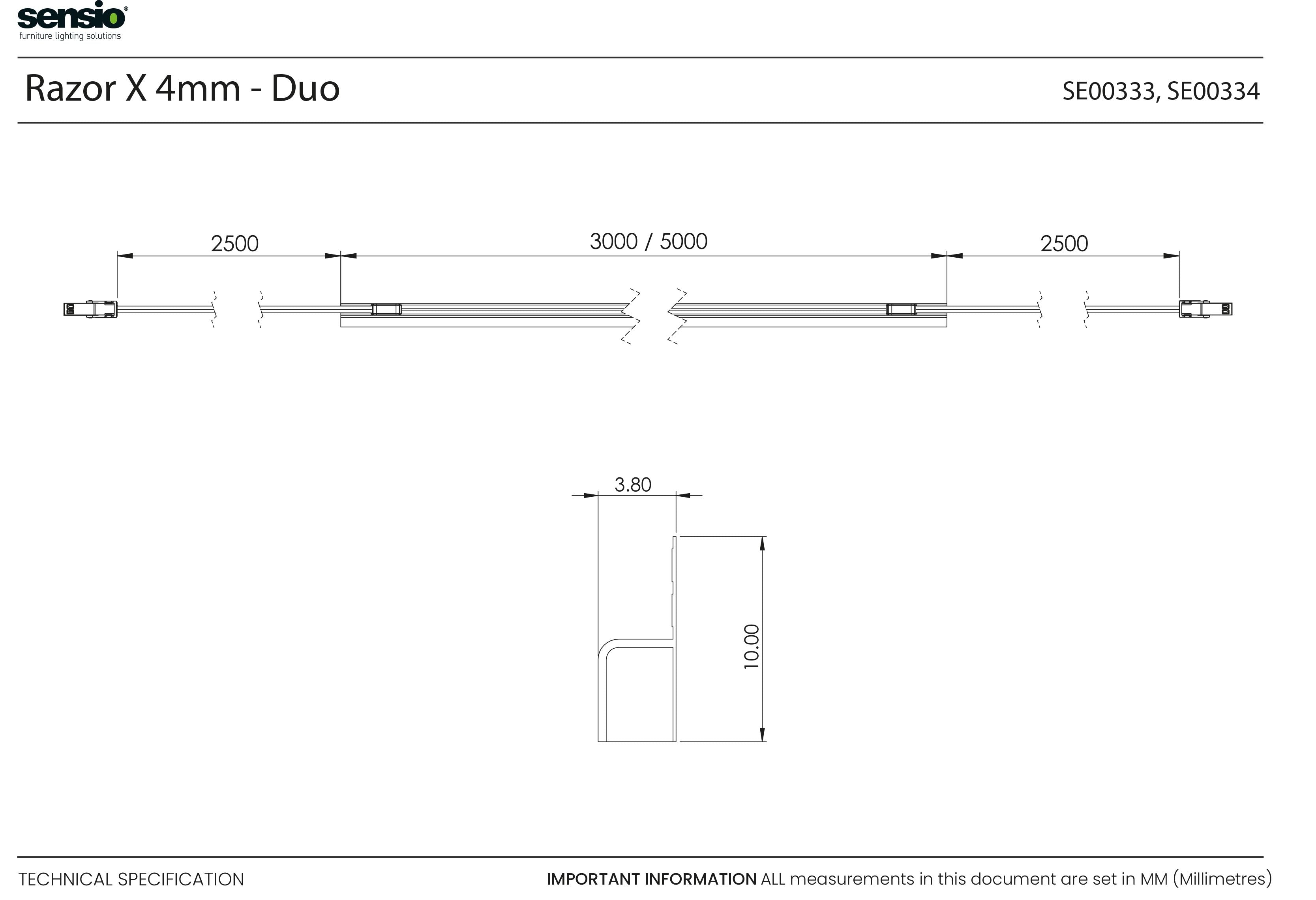 Razor X Duo™ de 4 mm